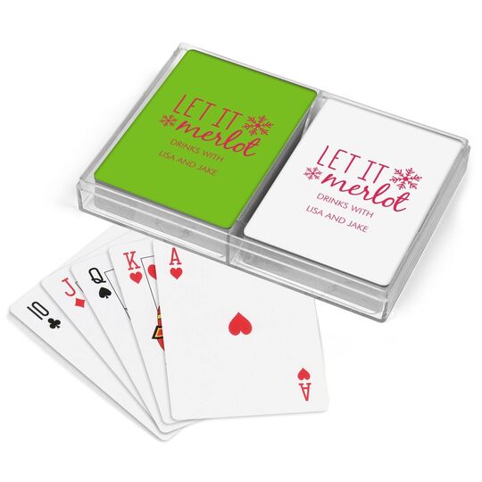 Let It Merlot Double Deck Playing Cards